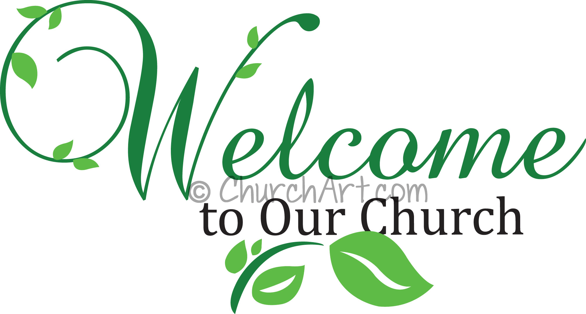 Welcome to our church clipart image for church bulletin or church newsletter welcoming new members to church