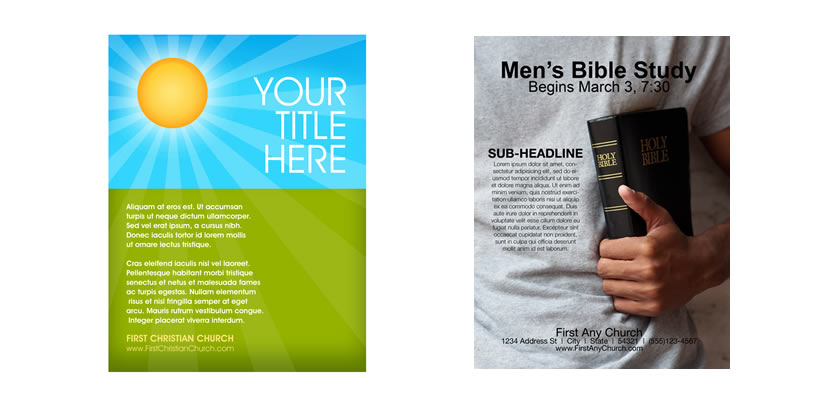 Extensive church flyer template Library