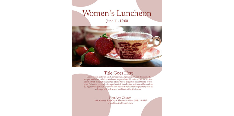 sample church luncheon flyer