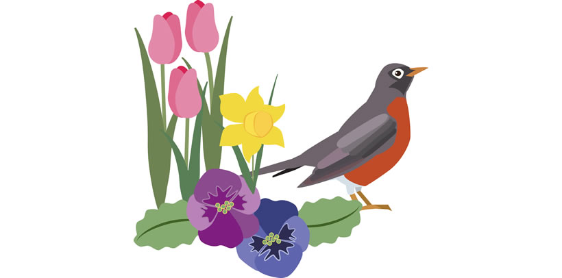 church bulletin clip-art for spring