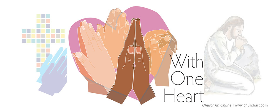 Praying Hands and Heart Clipart