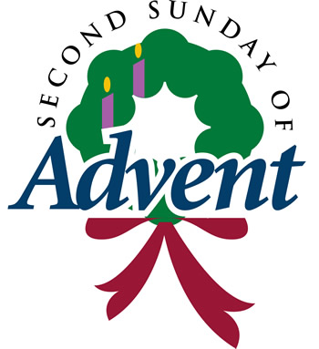 second Sunday Advent wreath clipart