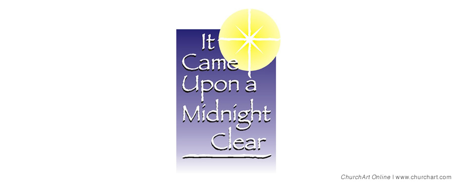 midnight clear Christmas eve clip-art